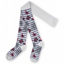 Колготки BNM в смужку з квітами і метеликами сірі (M0C0301-0980-5G-gray) Колготки BNM в смужку з квітами і метеликами сірі (M0C0301-0980-5G-gray)