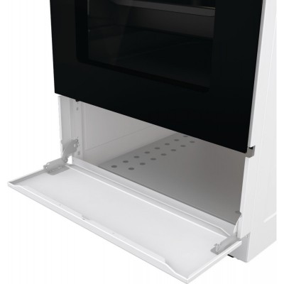 Плита Gorenje комбінована, 62л, 50x60см, дисплей, IconLed, емальовані, білий