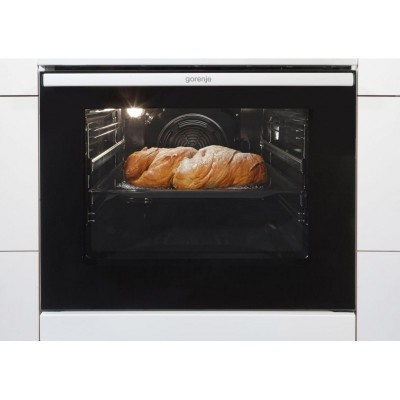 Плита Gorenje комбінована, 62л, 50x60см, дисплей, IconLed, емальовані, білий
