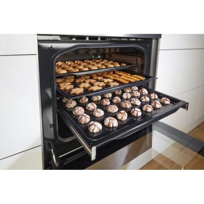 Плита Gorenje комбінована, 62л, 50x60см, дисплей, IconLed, емальовані, білий