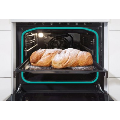 Плита Gorenje комбінована, 62л, 50x60см, дисплей, IconLed, емальовані, білий