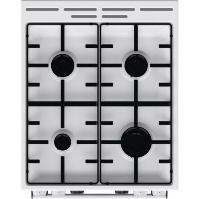 Плита Gorenje комбінована, 62л, 50x60см, дисплей, IconLed, емальовані, білий
