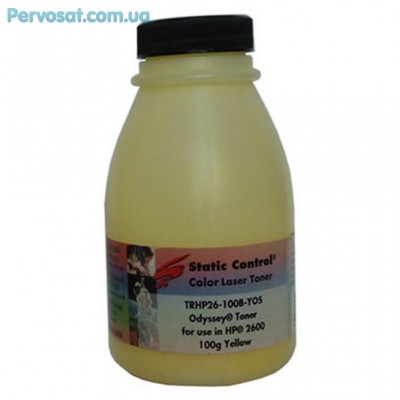 Тонер HP CLJ 2600/2605/1600 Canon LBP 5000/5100 Yellow Static Control (TRHP26-100B-YOS)