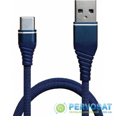 Дата кабель USB 2.0 AM to Type-C 1.2m 2A Blue Grand-X (NC012BL)