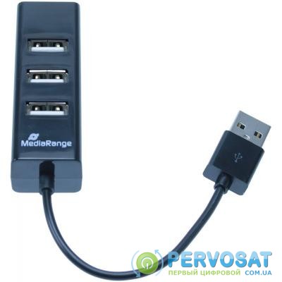 Концентратор MediaRange USB 2.0 hub 1:4, bus-powered, black (MRCS502)