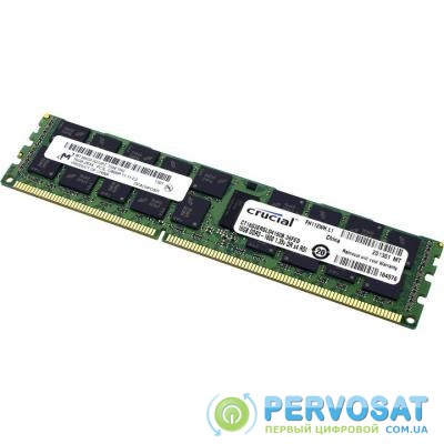Модуль памяти для сервера DDR3 16GB ECC RDIMM 1600MHz 2Rx4 1.35V CL11 MICRON (CT16G3ERSLD4160B)