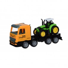 Машинка енерційна Same Toy Super Combination Тягач жовтий з трактором 98-84Ut-2