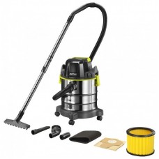 Пилосос акумуляторний професійний Ryobi ONE+ R18WDV-0 18В 82Вт 11.4кПа контейнер 18л 4.7кг без АКБ та ЗП