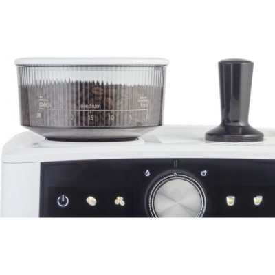 Кавоварка Gorenje ріжкова 2.5л, кавомолка 0,25л, капучинатор, кнопочне керування, білий