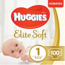 Підгузок Huggies Elite Soft 1 Giga (3-5 кг) 100 шт (5029053548500) Підгузок Huggies Elite Soft 1 Giga (3-5 кг) 100 шт (5029053548500)