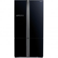 Холодильник з нижн. мороз. HITACHI R-WB800PUC5GBK, 184х81х91см, 4 дв., Х- 466л, М- 174л, A++, NF, Інвертор, Чорне скло