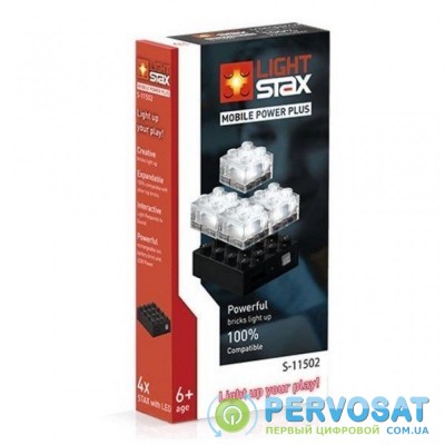 Конструктор Light Stax STAX Набор Power Plus с 4-мя кирпичиками 2х2 Transparent (LS-S11502)