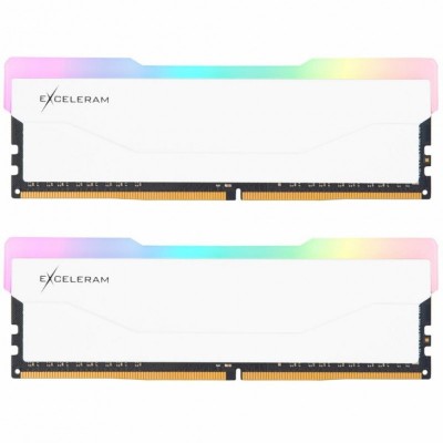 Модуль памяти для компьютера DDR4 16GB (2x8GB) 3000 MHz RGB X2 Series White eXceleram (ERX2W416306AD)