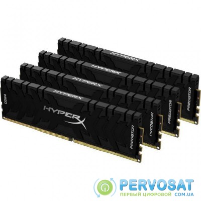 Модуль памяти для компьютера DDR4 64GB (4x16GB) 3600 MHz HyperX Predator Black Kingston (HX436C17PB3K4/64)