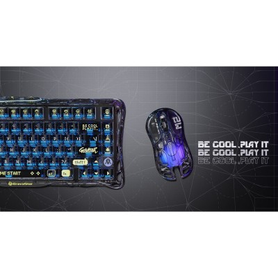 Миша GravaStar Mercury M2, BT/WL/USB-A, RGB, чорно-прозорий