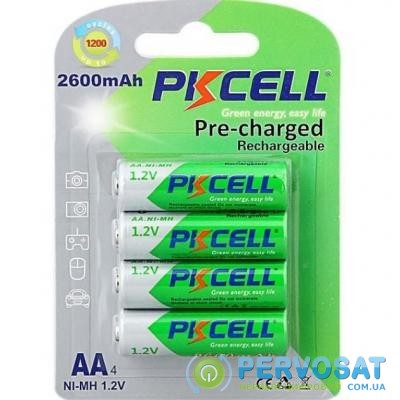Аккумулятор PKCELL AA R6 NiMH 2600mAh * 4 (PC/AA2600-4BA)
