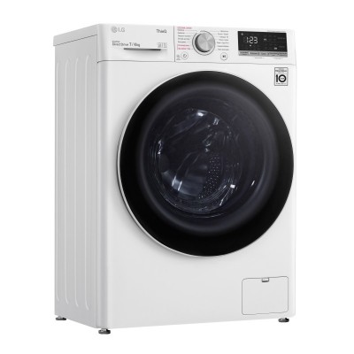 Прально-сушильна машина LG F2V5HG0W, 7кг (4кг), 1200, В, Пара, глибина 45см, Дисплей, Білий