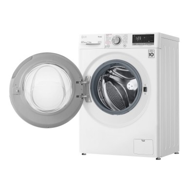 Прально-сушильна машина LG F2V5HG0W, 7кг (4кг), 1200, В, Пара, глибина 45см, Дисплей, Білий