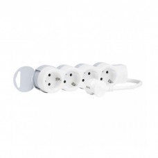 Мережевий подовжувач Legrand 4XSchuko, 3Gх1,5 мм, 3м, білий, стандарт