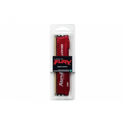 Модуль памяти для компьютера DDR3 4GB 1600 MHz Fury Beast Red Kingston Fury (ex.HyperX) (KF316C10BR/4)