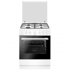 Плита Hansa газова, 71л, 60x60см, конвекція, чавун, білий