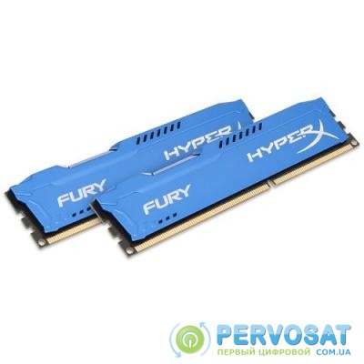 Модуль памяти для компьютера DDR3 8Gb (2x4GB) 1600 MHz HyperX Fury Blu Kingston (HX316C10FK2/8)