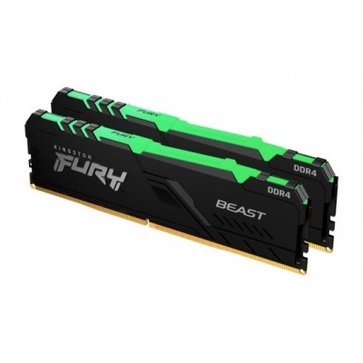 Пам'ять до ПК Kingston DDR4 3200 16GB KIT (8GBx2) FURY Beast RGB