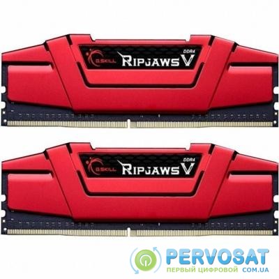 Модуль памяти для компьютера DDR4 16GB (2x8GB) 2400 MHz RipjawsV Red G.Skill (F4-2400C17D-16GVR)