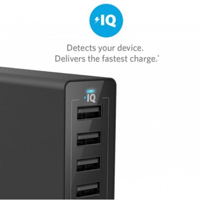 Зарядное устройство Anker PowerPort 6 - 60W 6-port USB Power IQ V3 (Black) (A2123L12)