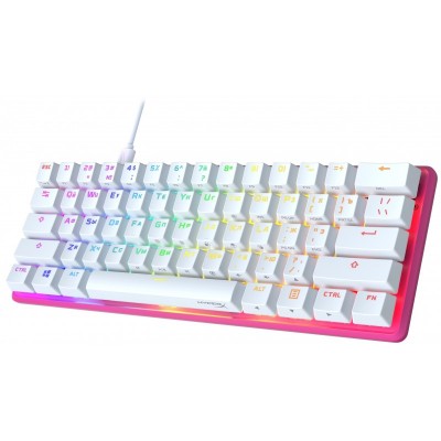 Клавіатура механічна HyperX Alloy Origins 60, 61key, Red, USB-A, ENG/RU, RGB, рожевий