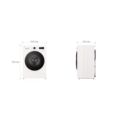 Пральна машина LG фронтальна, 7кг, 1200, A+++, 44см, дисплей, пара, інвертор, білий