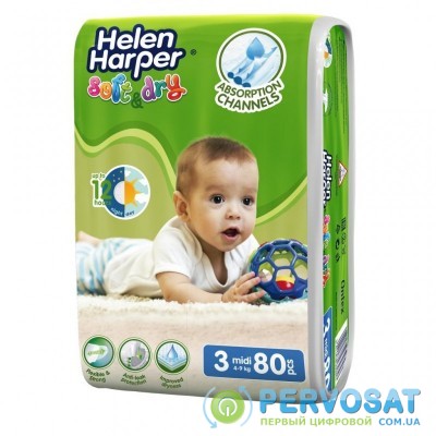Подгузник Helen Harper Soft&Dry Midi 4-9 кг 80 шт (5411416060178)