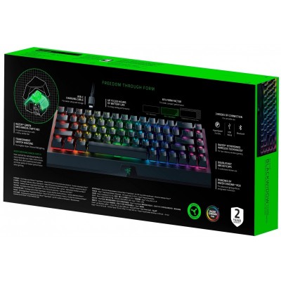 Клавіатура ігрова Razer BlackWidow V3 Mini HyperSpeed Green Phantom Ed. WL/BT/USB US RGB, Black