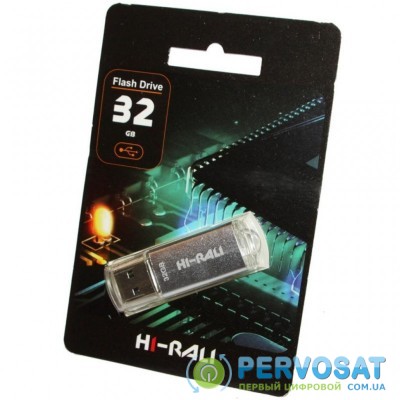 USB флеш накопитель Hi-Rali 32GB Rocket Series Silver USB 2.0 (HI-32GBVCSL)