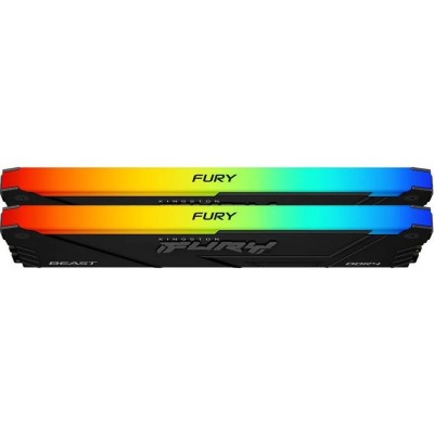 Пам'ять ПК Kingston DDR4 16GB KIT (8GBx2) 3200 FURY Beast RGB Пам'ять ПК Kingston DDR4 16GB KIT (8GBx2) 3200 FURY Beast RGB
