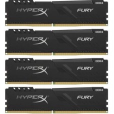 Модуль пам'яті для комп'ютера DDR4 128GB (4x32GB) 3200 MHz HyperX Fury Black Kingston (HX432C16FB3K4/128)