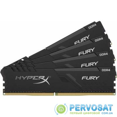 Модуль памяти для компьютера DDR4 128GB (4x32GB) 3200 MHz HyperX Fury Black Kingston (HX432C16FB3K4/128)