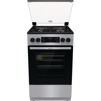 Плита Gorenje GK5C62SH комбінована, 70л, 50x60см, дисплей, IconLed, емальовані, сірий