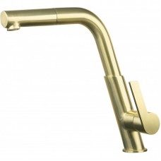 Змішувач для кухні Deante Silia, довж.виливу - 233мм, поворотний, витяжний, 1важіль, брашоване золото Змішувач для кухні Deante Silia, довж.виливу - 233мм, поворотний, витяжний, 1важіль, брашоване золото