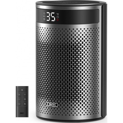 Тепловентилятор Dreo, 20м2, 1500Вт, електр. упр-ння, керамич.нагрів.елемент, пульт ДУ, срібний