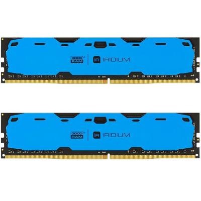 Модуль памяти для компьютера DDR4 8GB (2x4GB) 2400 MHz Iridium Blue GOODRAM (IR-B2400D464L15S/8GDC)