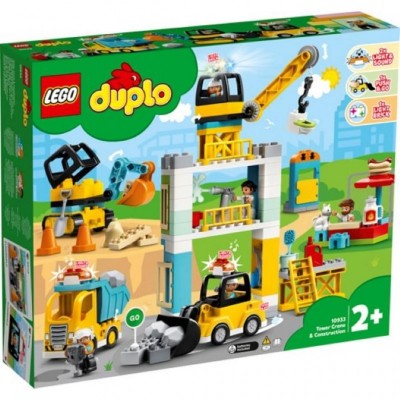 Конструктор LEGO Duplo Town Подъемный кран и строительство 123 детали (10933)