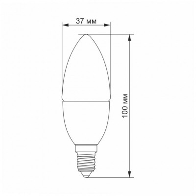 Лампочка VIDEX LED C37e 3.5W E14 4100K 220V (VL-C37e-35144)