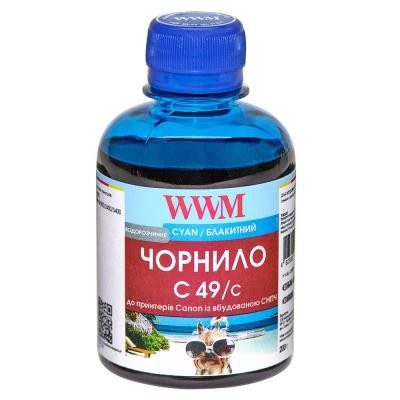 Чернила WWM CANON GI-490 200г Cyan (C49/C)