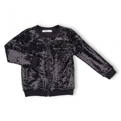 Кофта Breeze на блискавці з паєтками (10022-116G-black)