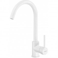 Змішувач для кухні Deante Milin, довж.виливу - 185мм, поворотний, 1важіль, білий