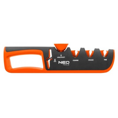 Точилка для ножів і ножиць Neo Tools, регулюється кут заточування, 3 етапи заточування