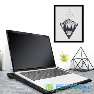 Подставка для ноутбука OMEGA Laptop COOLING PAD 4 fans BLACK [45424] (OMNCP4FB)