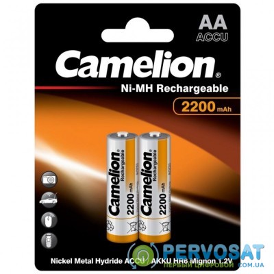Аккумулятор Camelion AA 2200mAh Ni-MH * 2 R6-2BL (NH-AA2200BP2)