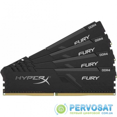 Модуль памяти для компьютера DDR4 128GB (4x32GB) 3200 MHz HyperX Fury Black HyperX (Kingston Fury) (HX432C16FB3K4/128)